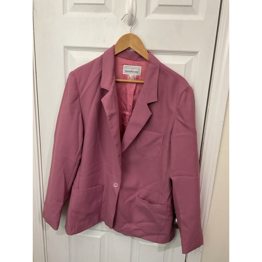 Vintage Donnkenny Classics Pink Suit Jacket Blazer Womens